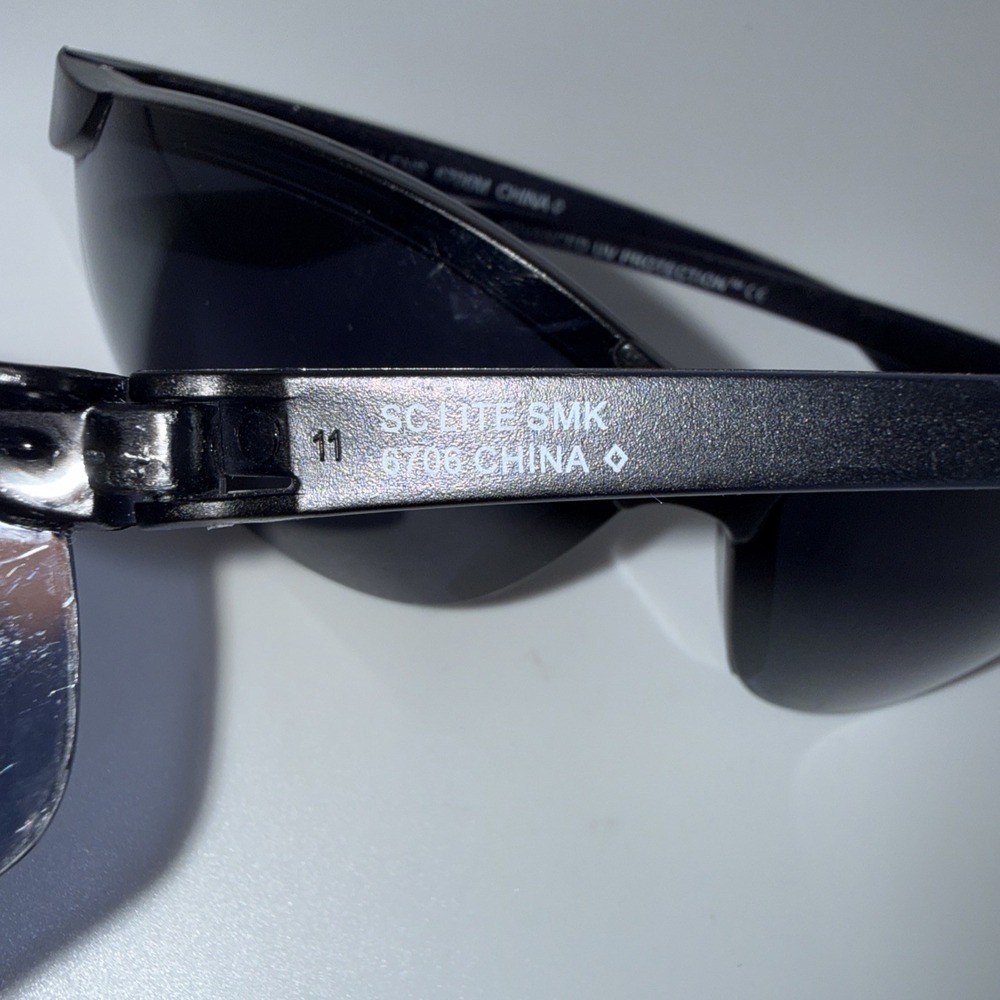 Lot of 2 Authentic Solar Comfort Polycarbonate Sunglasses- 6706 UV Wrap Black - Picture 8 of 13